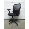 Office Star Black High Mesh Back Rolling Task Chair w Arms